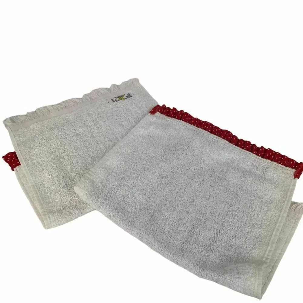 Vintage Screen Prints by Sayco Christmas Goose Fingertip Towels Set of 2 Holiday